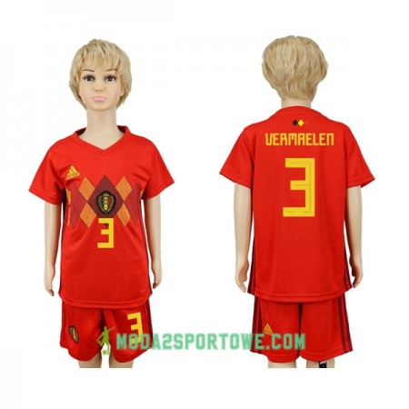 Koszulka Belgia Vermaelen 3 Dziecięcy Mistrzostwa Świata 2018 Domowe Stroje Piłkarskie